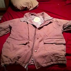 HOLDEN, large, Khaki Coat, leather elbows.